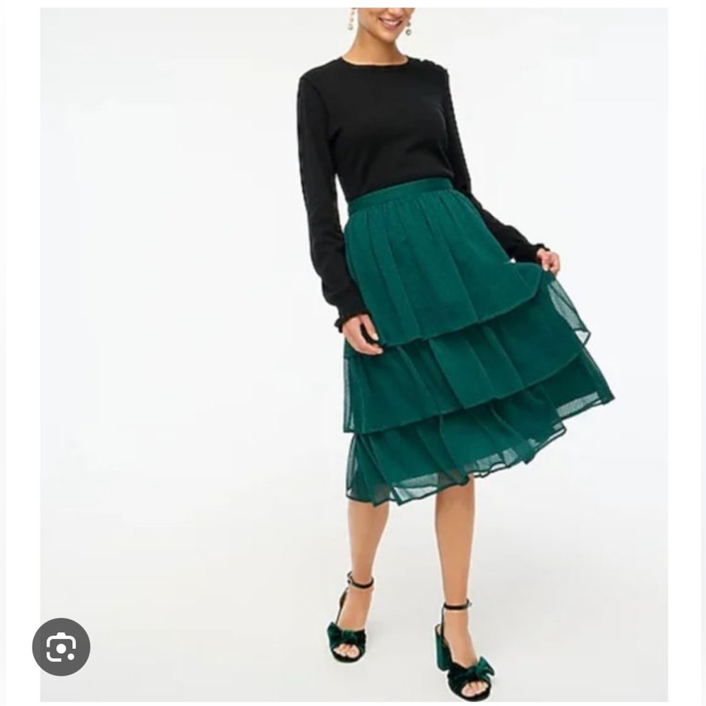 J. Crew Factory Emerald A-Line Skirt